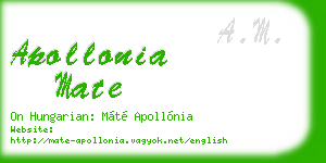 apollonia mate business card