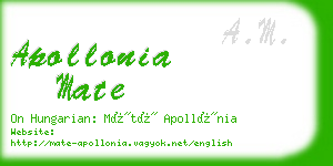 apollonia mate business card